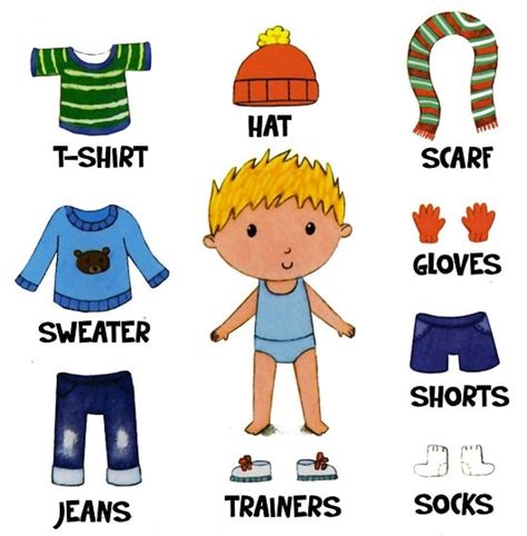 Одежда на английском для детей: 10 игр и упражнений