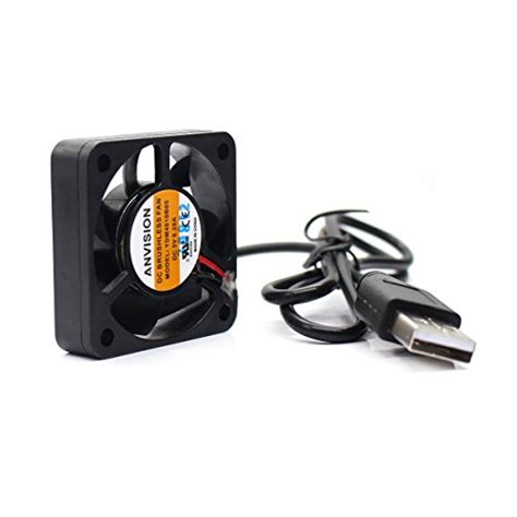 Anvision 2 Pack 40mm X 10mm Dc 5v Usb Brushless Cooling Fan Dual Ball