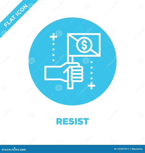 Resist Icon Vector From Corruption Elements Collection Thin Line