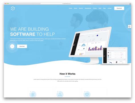 Software Development Company Website Template Free Download Printable