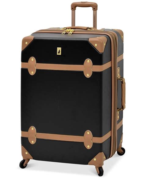 London Fog Retro 28 Expandable Spinner Suitcase Luggage Suitcase