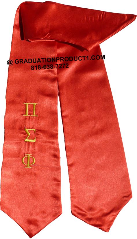 Pi Sigma Kappa Red Greek Graduation Stoles And Sashes From