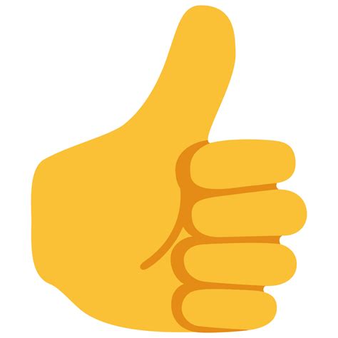 Thumbs Up Emoji Yellow Skin