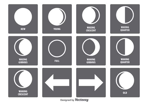 Moon Phase Icon Set Download Free Vector Art Stock Graphics And Images