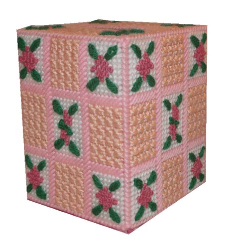 Crochet springtime floral afghan pattern. Flowers Tissue Box Cover (With images) | Plastic canvas ...
