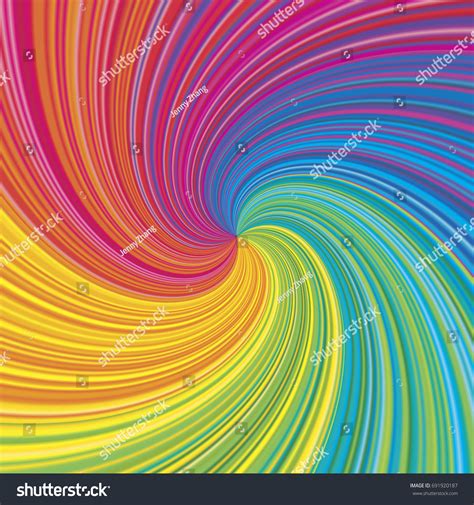 Vortex Vector Colorful Rainbow Background Radial Stock Vector Royalty