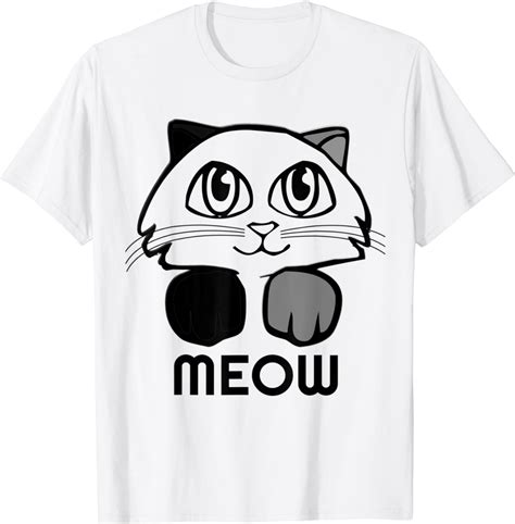 Meow Funny Cat T Shirt Best T Shirt For A Cat Lover T Shirt