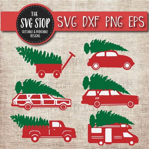 Ussr army font family by galdino otten (copyright) free for personal use donation required for commercial use. Christmas Tree Vehicles Bundle Svg Cut File Clipart | The ...