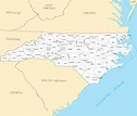 Map Of North Carolina Cities And Towns – Map Of The Usa With State Names