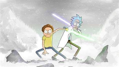 2560x1440 Rick And Morty Star Wars 4k 1440p Resolution Hd 4k Wallpapers Images Backgrounds