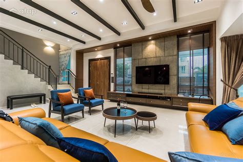 Contemporary Modern Foyer Living Room Semi Detached Design Ideas