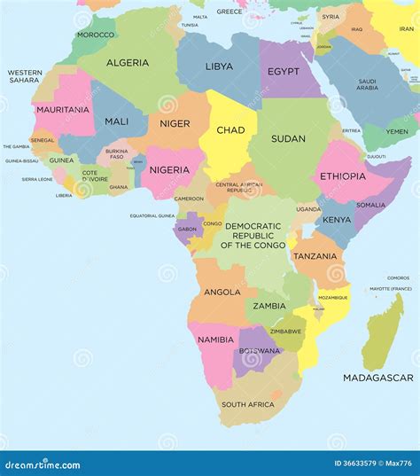 Mapa Politico Colorido De Africa Ilustracao Do Vetor Ilustracao De Images Porn Sex Picture