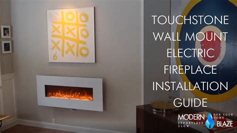 Touchstone Wall Mount Electric Fireplace Installation Guide Youtube