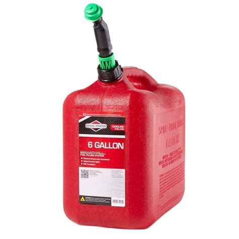 Briggs And Stratton 6 Gal Gas Can W508 The Home Depot