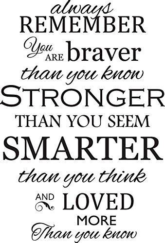 Newclew Always Remember You Are Braver Than You Know Stronger Than You