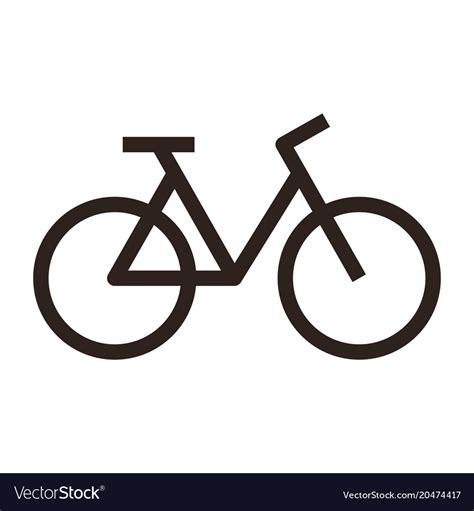 Bicycle Bike Sign Royalty Free Vector Image Vectorstock