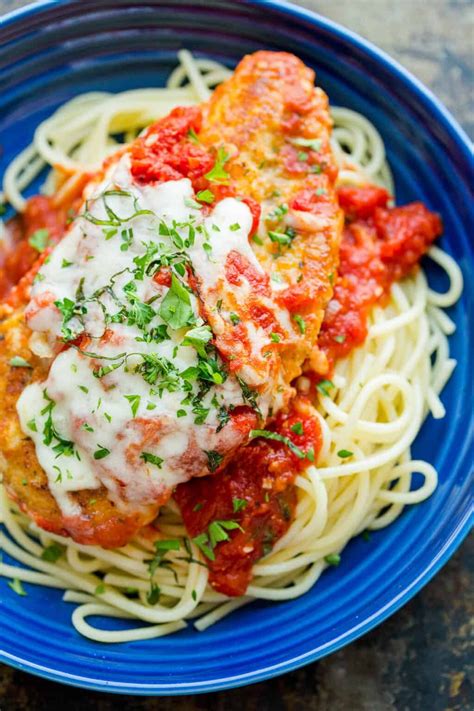 Classic Chicken Parmesan Recipe With Parmesan Crusted Tender Chicken