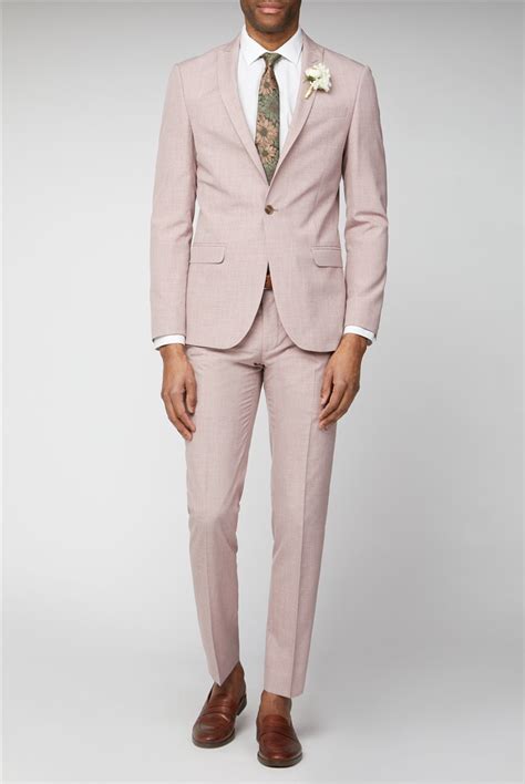 Limehaus Slim Fit Light Pink Suit Suit Direct