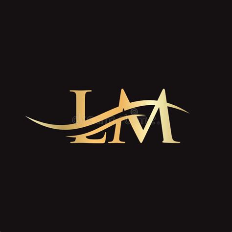 Initial Linked Letter Lm Logo Design Modern Letter Lm Logo Design