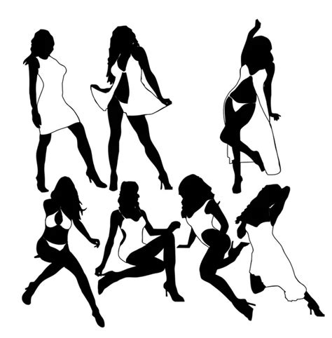 Sexy Woman Silhouettes Stock Vector Image By Archymeder