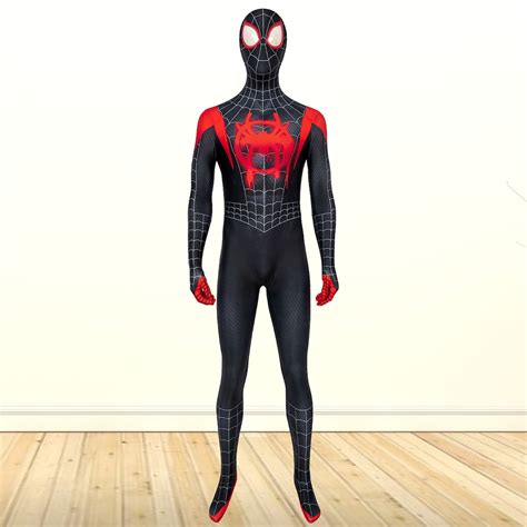 Miles Morales Costume Cosplay Suit Spider Man Into The Etsy
