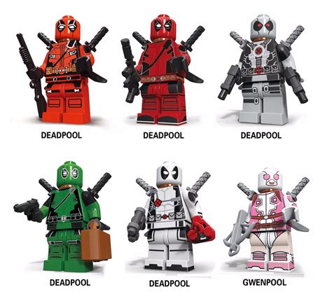 Deadpool Set De 6 Figuras Con Accesorios Compatible Con Lego 29900