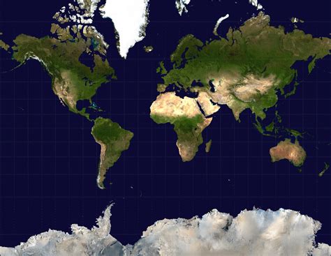 World Map And The World Satellite Images
