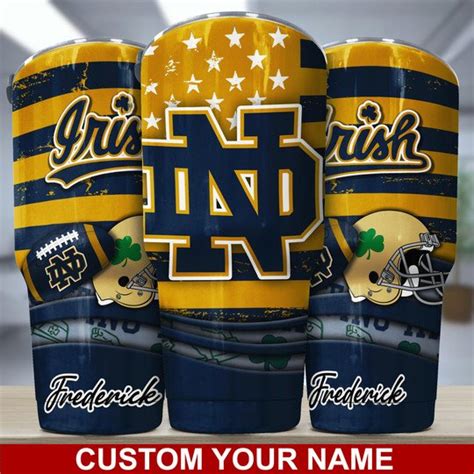 Notre Dame Fighting Irish Ball And Helmet Stainless Steel Tumbler