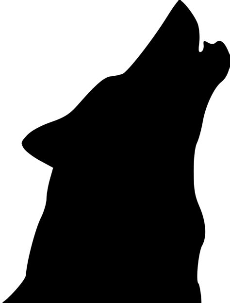 Outline Of A Wolf Howling Clipart Best