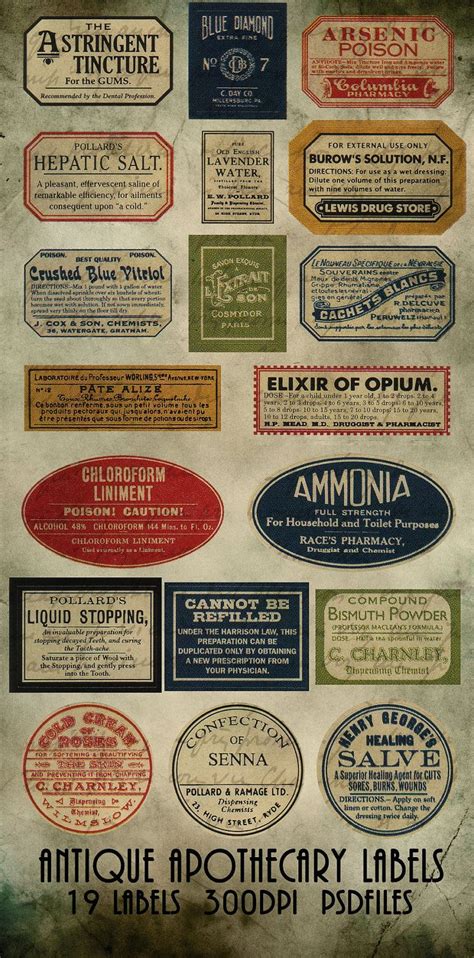 Free Printable Vintage Apothecary Labels Printable Wo