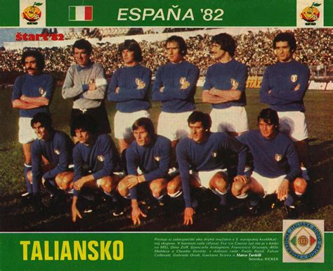 Italy Team Group For The 1982 World Cup Finals Italy Team English