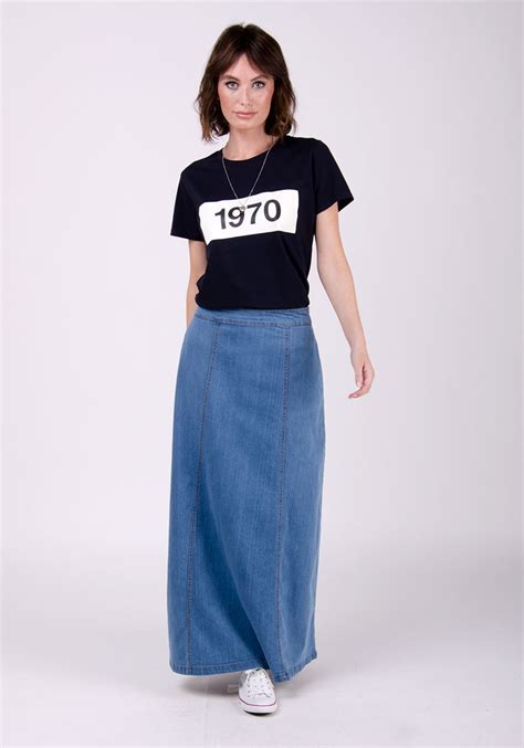 A Long Denim Skirt Might Be Easier To Style Than You Imagined And