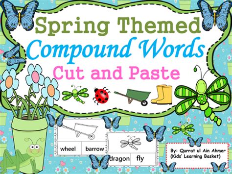 Compound Words Spring Themed Cut And Paste Activity Teaching Resources
