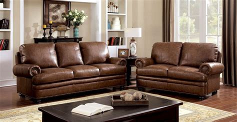 Sofa And Love Seat Set Cm6318 Rheinhardt Collection Leather Living Room