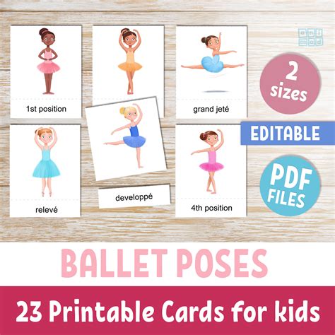 Ballet Positions Printable Flash Cards