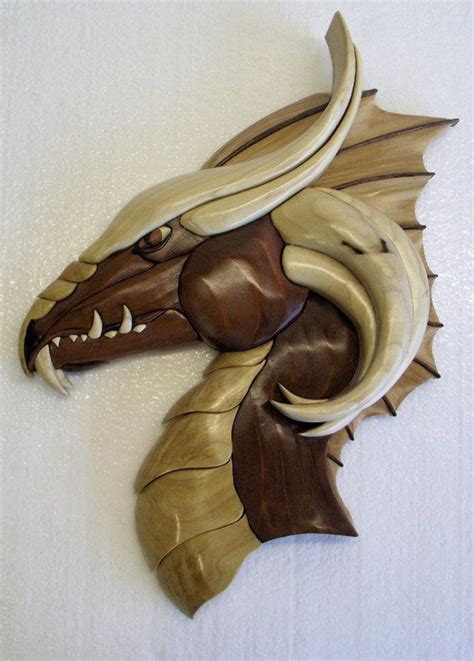 Dragon Curve Horn Originalintarsia Wood Pattern Etsy