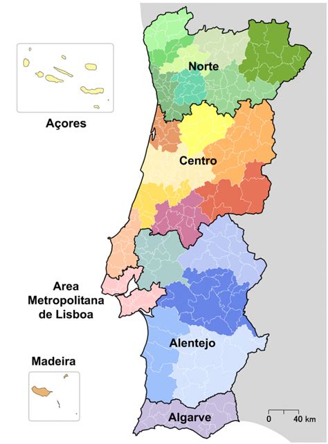 Mapa Dos Distritos De Portugal Continental Diagrama Marcado Sexiz Pix