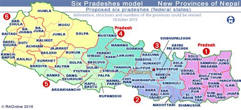 Raonline Nepal Nepal Maps New Provinces Federal States Of Nepal