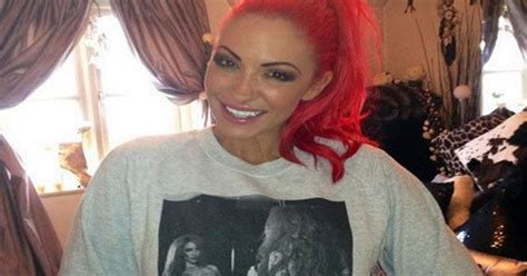 jodie marsh is wearing a jumper with a completely naked picture of herself on it sigh ok