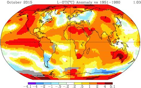 Record Crushing October Keeps Earth On Track For Hottest Year In 2015