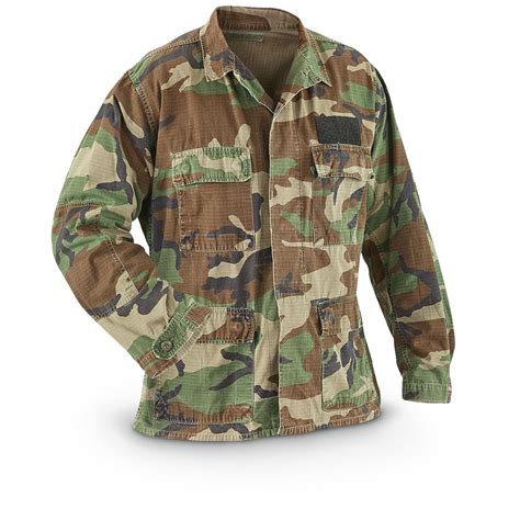 2 Used U.S. Military Surplus Woodland BDU Shirts - 650617, Military & Tactical Shirts at ...