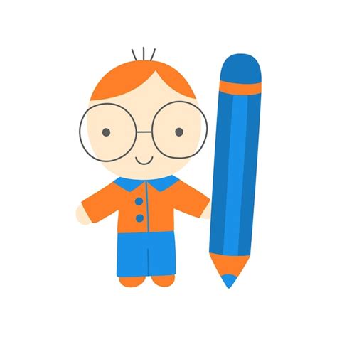 Premium Vector Flat Vector Cartoon Student Boy Character Wearing
