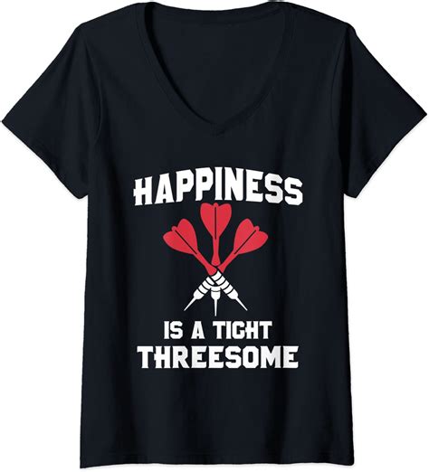 Womens Funny Darts T Shirt Happiness Is A Tight