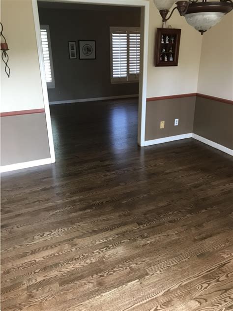 Red Oak With Provincial Stain Denver Hardwood Flooring Refinishing
