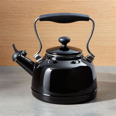 Chantal Vintage Black Whistling Tea Kettle Crate And Barrel