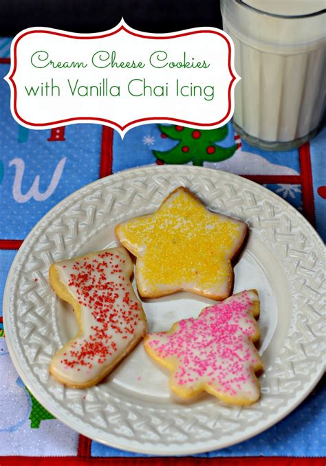 Cream Cheese Christmas Cookies With Vanilla Chai Tea Icing