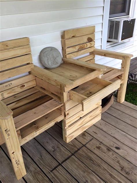 Diy Pallet Double Chair Bench