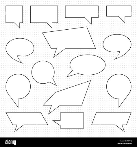 Set Of Comic Speech Bubbles Isolated Vector Illustration Collection