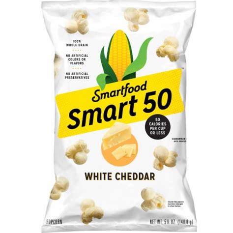 Smartfood Smart50 White Cheddar Flavored Popcorn Snacks 525 Oz