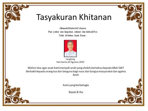 Contoh Undangan Aqiqah Dan Khitanan Ruang Ilmu